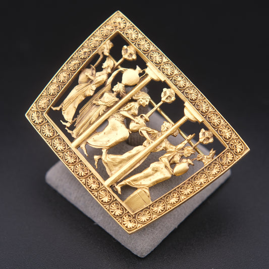 ❤️ Vintage MFA Museum of Fine Arts Classical Figural Brooch