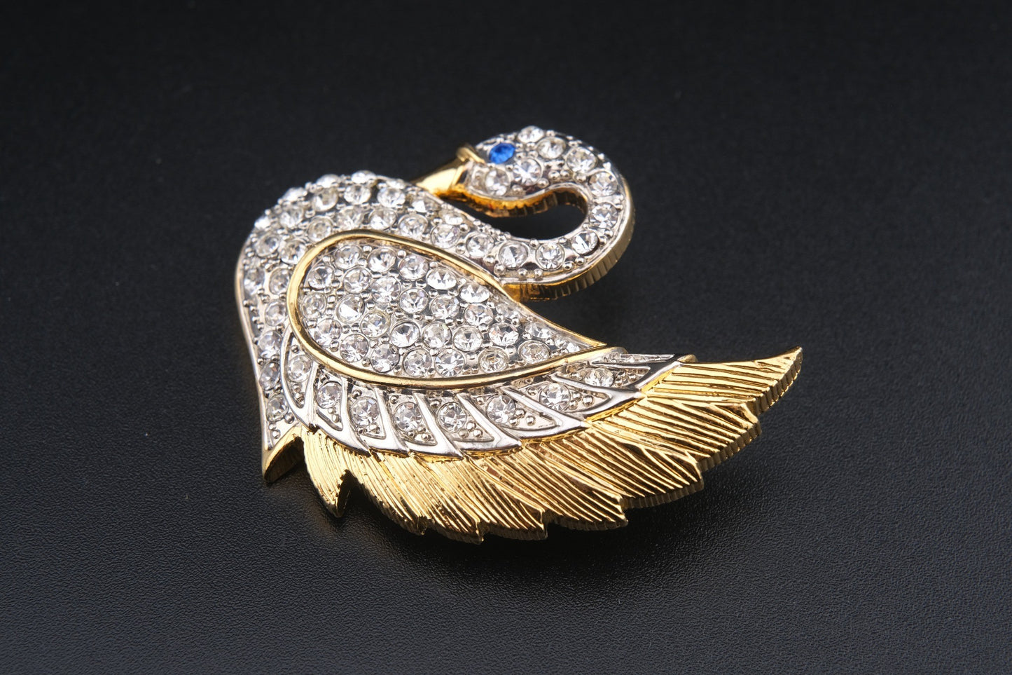 Vintage Park Lane Rhinestone Swan Brooch