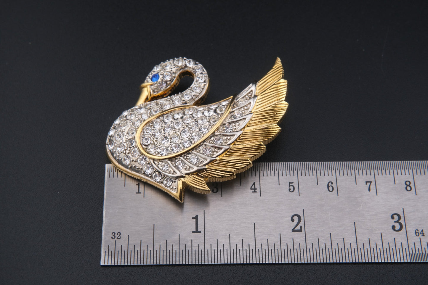 Vintage Park Lane Rhinestone Swan Brooch