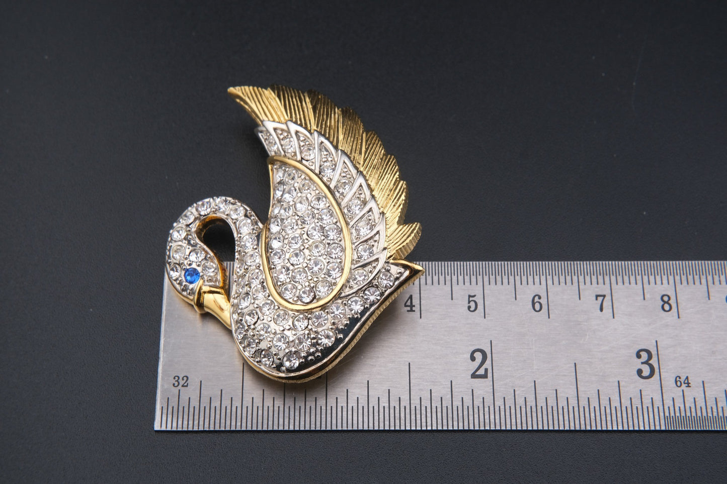 Vintage Park Lane Rhinestone Swan Brooch
