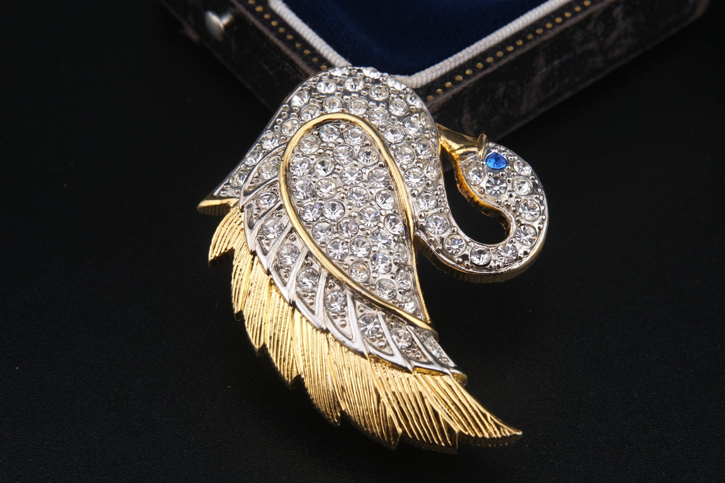 Vintage Park Lane Rhinestone Swan Brooch