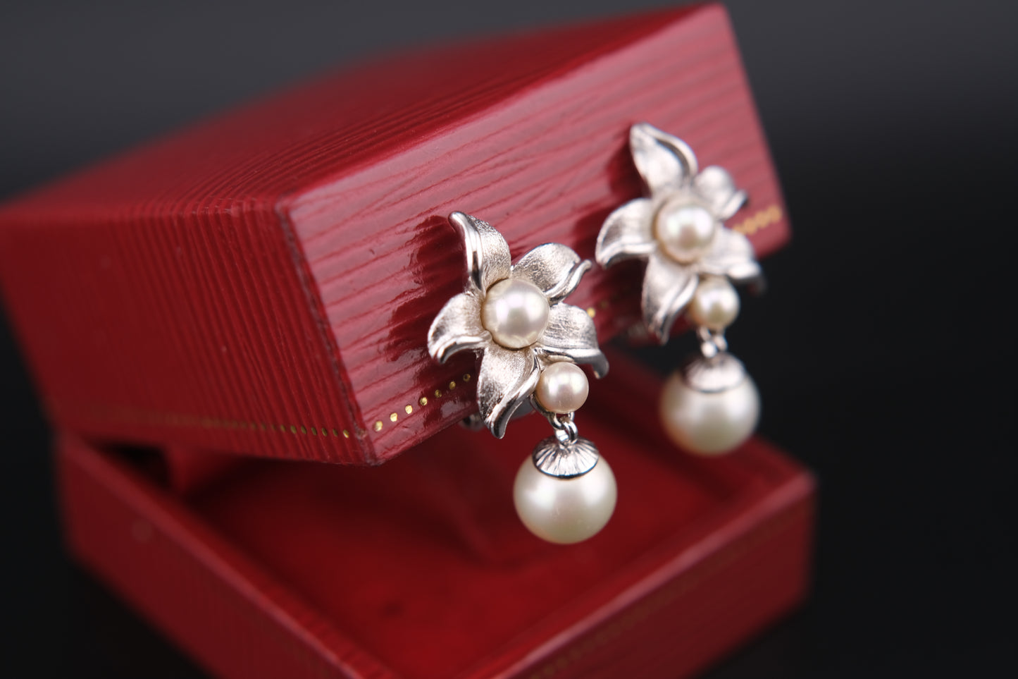 Vintage Majorica Silver Floral Clip-On Earrings with Simulated Pearls | Signed 925 | Made in Spain