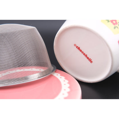 ❤️ Chocoholic Tea Mug with Lid & Infuser – Matryoshka Doll Design