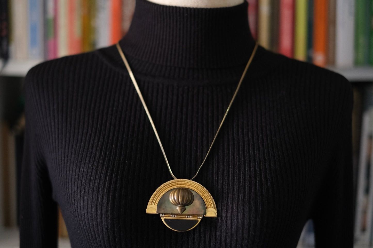 Vintage Marena Handmade German Brooch – Convertible to Pendant – Art Deco Revival Design