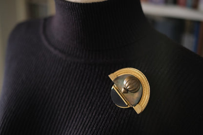 Vintage Marena Handmade German Brooch – Convertible to Pendant – Art Deco Revival Design