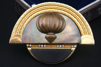 Vintage Marena Handmade German Brooch – Convertible to Pendant – Art Deco Revival Design