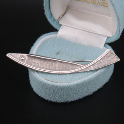 ❤️ Vintage Silver Fish Brooch | Sculptural Modernist Animal Design