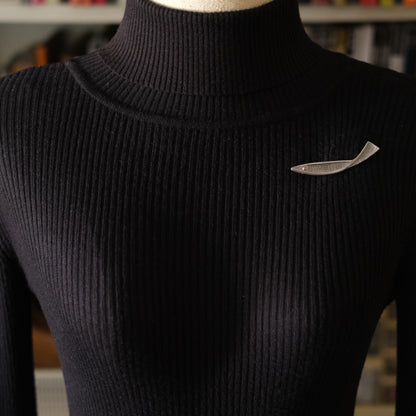 ❤️ Vintage Silver Fish Brooch | Sculptural Modernist Animal Design