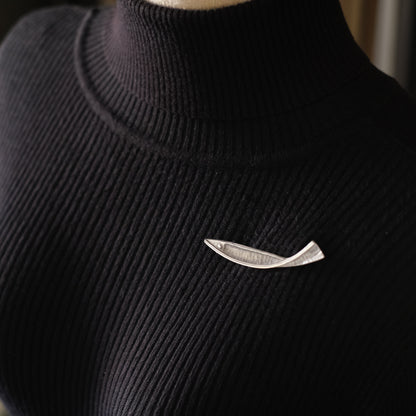 ❤️ Vintage Silver Fish Brooch | Sculptural Modernist Animal Design