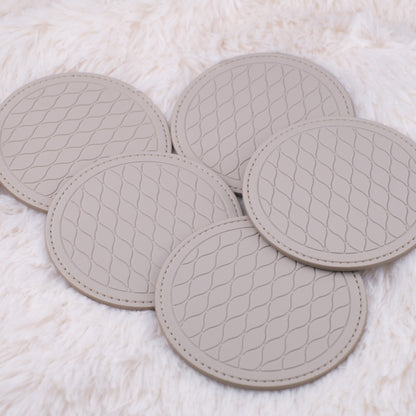 ❤️ Mikimoto Leather Coaster Set (Box of 5) – New in Box