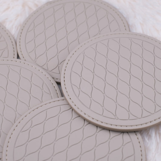 ❤️ Mikimoto Leather Coaster Set (Box of 5) – New in Box