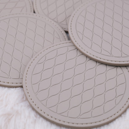 ❤️ Mikimoto Leather Coaster Set (Box of 5) – New in Box