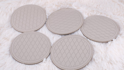 ❤️ Mikimoto Leather Coaster Set (Box of 5) – New in Box