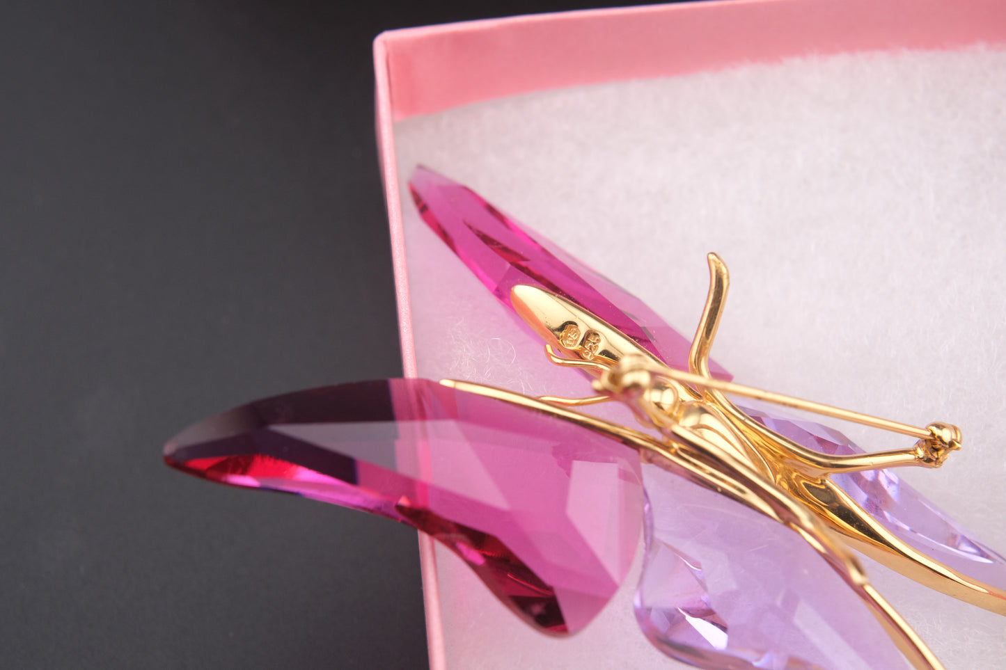 Daniel Swarovski Paradise “Astara” Fuchsia Butterfly Brooch – Philippe Ferrandis Design