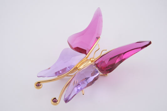 Daniel Swarovski Paradise “Astara” Fuchsia Butterfly Brooch – Philippe Ferrandis Design