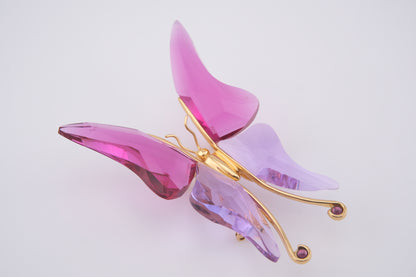 Daniel Swarovski Paradise “Astara” Fuchsia Butterfly Brooch – Philippe Ferrandis Design
