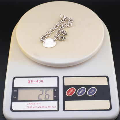 ❤️ Tiffany & Co. Tag Bracelet – Sterling Silver with Original Box, Pouch & Extra Links