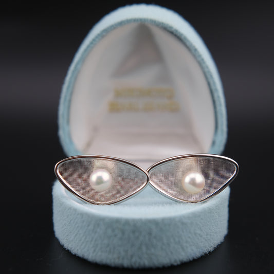 ❤️ Vintage 1980s Mikimoto Pearl Cufflinks – 6.4mm Pearls
