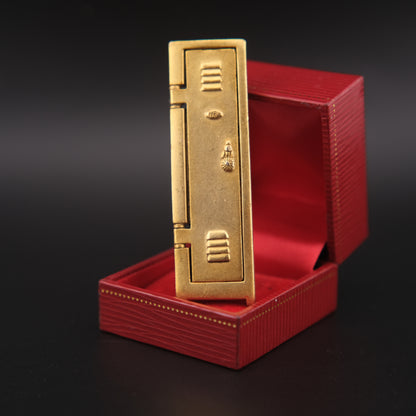 Vintage AJC Gold-Tone Sports Locker Brooch – Movable Hinged Design with Miniature Sports Gear Inside