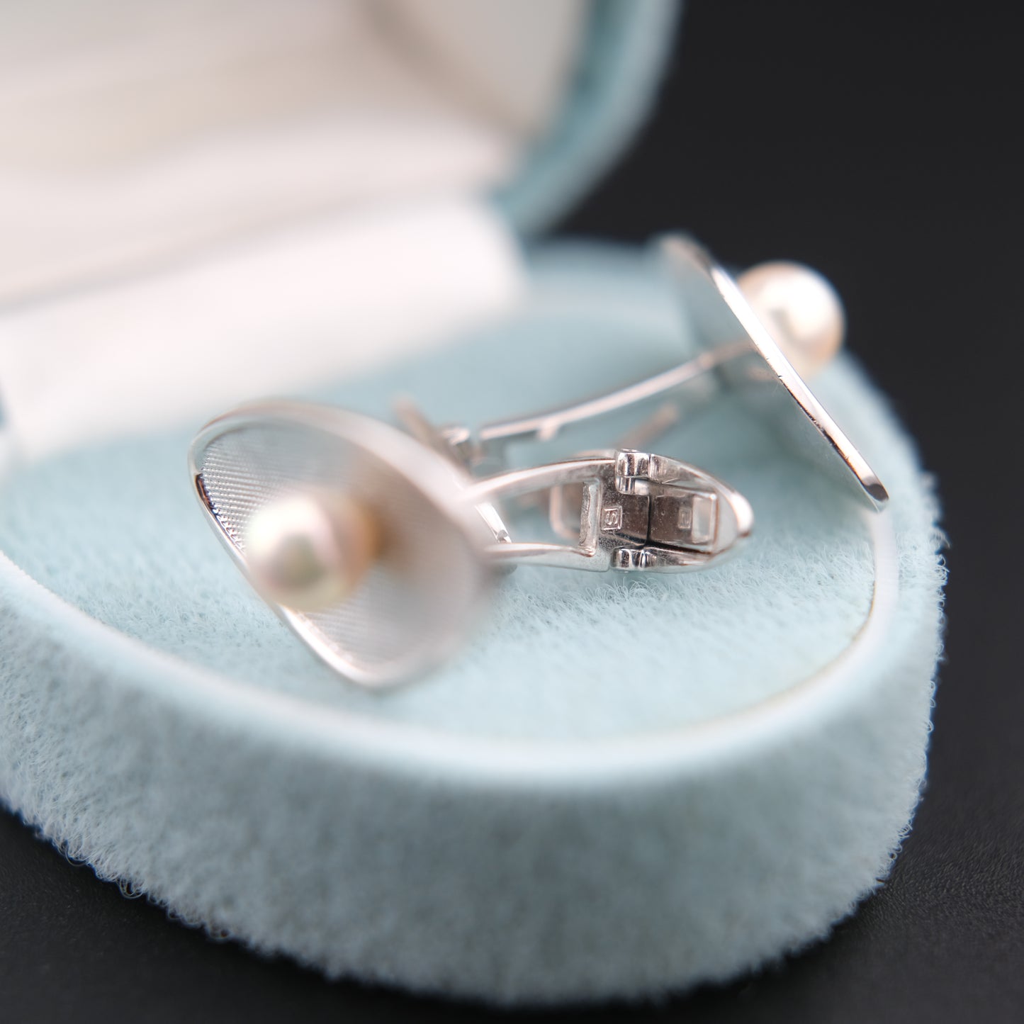 ❤️ Vintage 1980s Mikimoto Pearl Cufflinks – 6.4mm Pearls