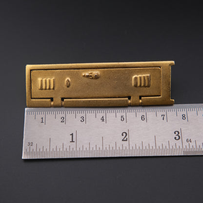 Vintage AJC Gold-Tone Sports Locker Brooch – Movable Hinged Design with Miniature Sports Gear Inside