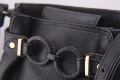 ❤️ Vintage RADLEY London Medium Black Pebbled Leather Crossbody Bag