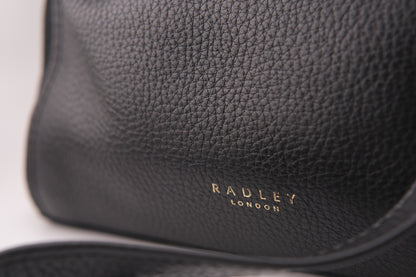 ❤️ Vintage RADLEY London Medium Black Pebbled Leather Crossbody Bag