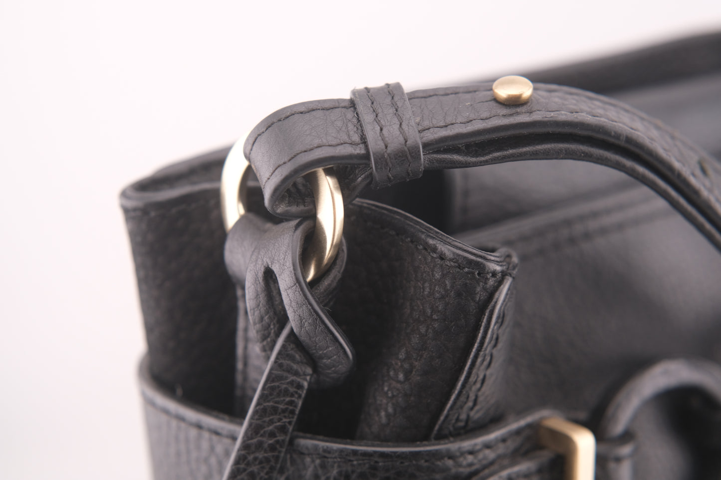 ❤️ Vintage RADLEY London Medium Black Pebbled Leather Crossbody Bag