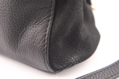 ❤️ Vintage RADLEY London Medium Black Pebbled Leather Crossbody Bag