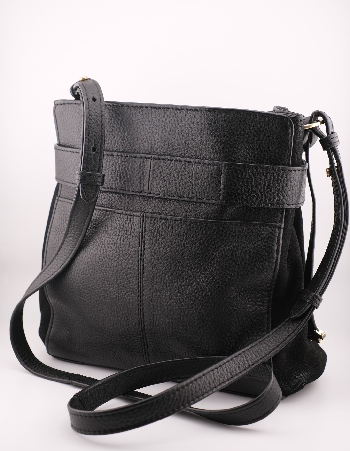 ❤️ Vintage RADLEY London Medium Black Pebbled Leather Crossbody Bag