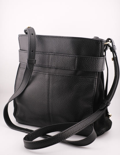 ❤️ Vintage RADLEY London Medium Black Pebbled Leather Crossbody Bag