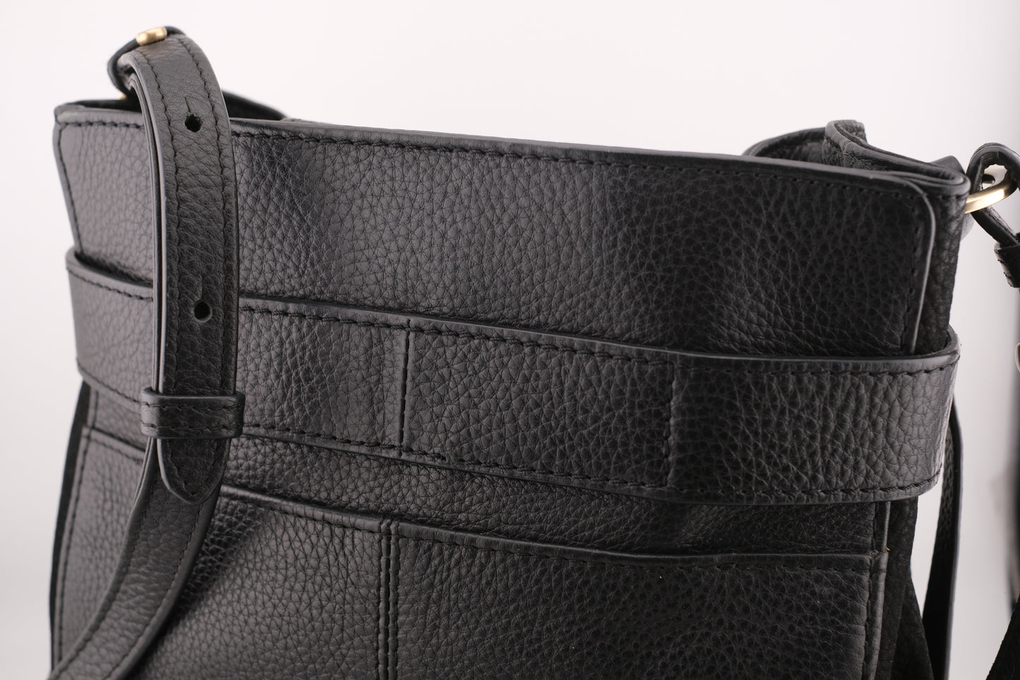 ❤️ Vintage RADLEY London Medium Black Pebbled Leather Crossbody Bag