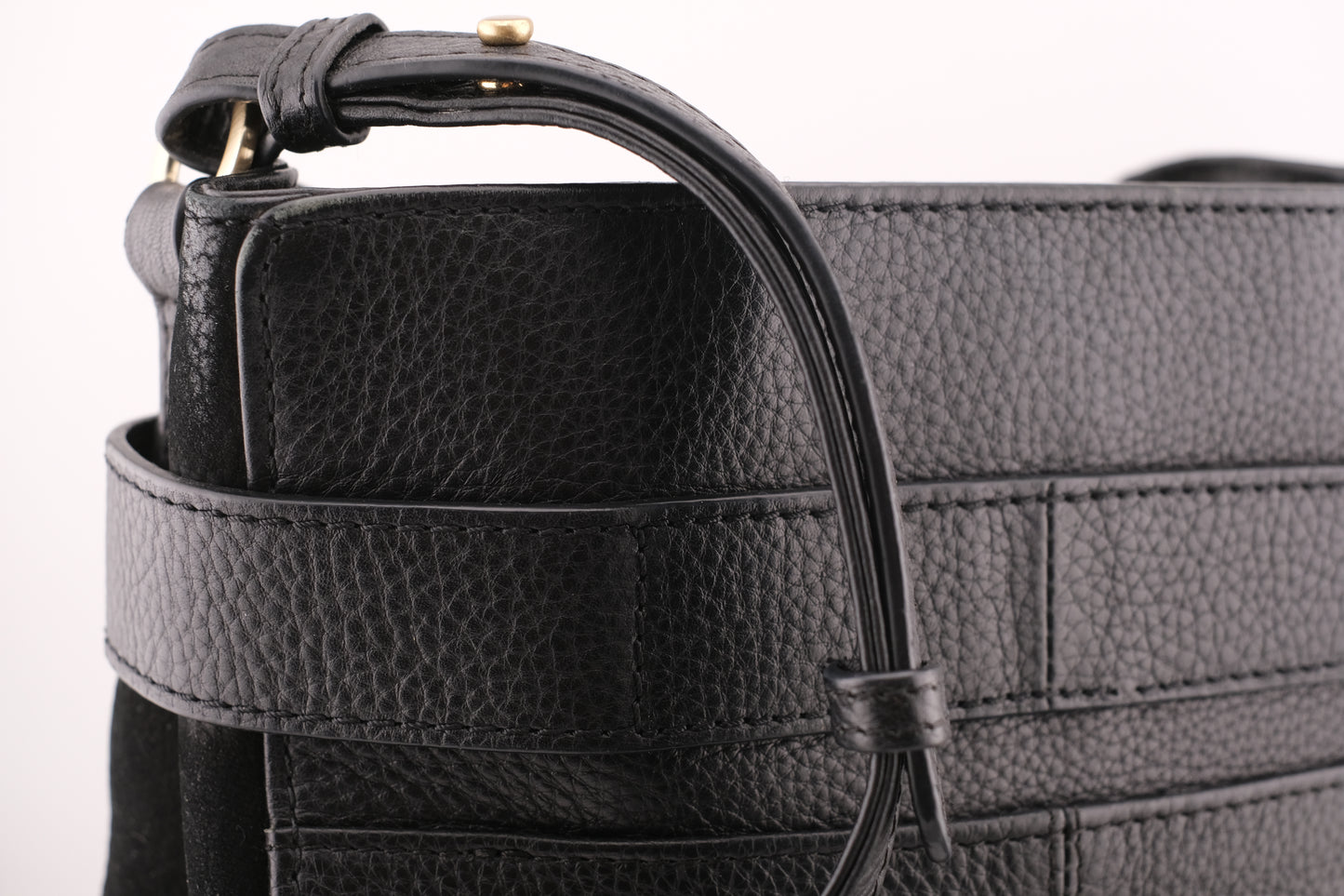❤️ Vintage RADLEY London Medium Black Pebbled Leather Crossbody Bag