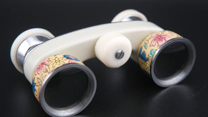 Vintage Floral Charm 3X Opera Glasses – J-B195 Alpha E61 – Made in Japan