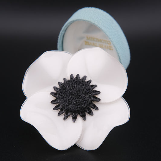 ❤️ Rose Haylland White Flower Brooch – Vintage Statement Pin – 2.5"