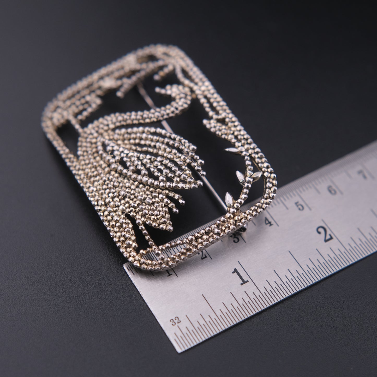❤️ Vintage P&M Paris Swan Brooch – Textured Silver Tone Figural Bird Pin