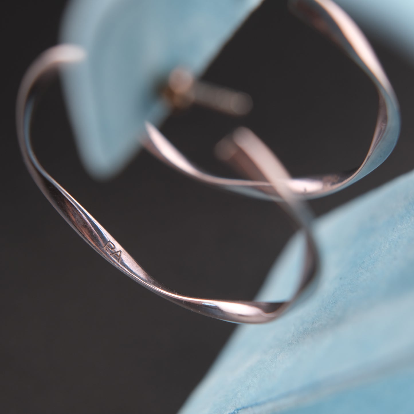 ❤️ Philippe Audibert Charlee Twisted Hoop Earrings – Silver Tone 1.5"