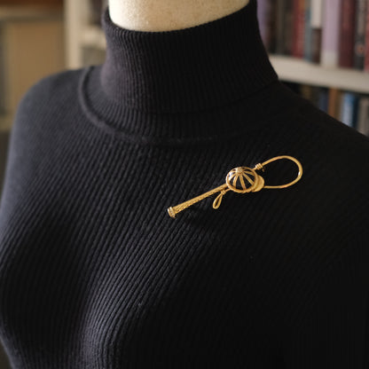 Vintage Henkel & Grossé Equestrian Jockey Cap & Horse Whip Brooch