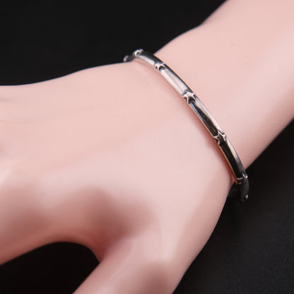 Vintage Philippe Audibert Paris Silver Tone Star Cuff Bracelet Minimalist French Designer Jewelry