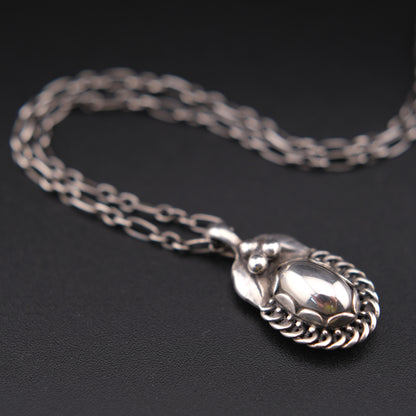 Vintage Georg Jensen 925 Sterling Silver Pendant Necklace – Denmark, 1992