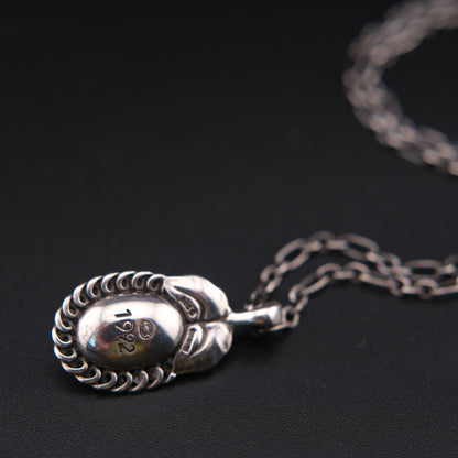 Vintage Georg Jensen 925 Sterling Silver Pendant Necklace – Denmark, 1992