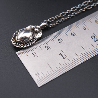 Vintage Georg Jensen 925 Sterling Silver Pendant Necklace – Denmark, 1992