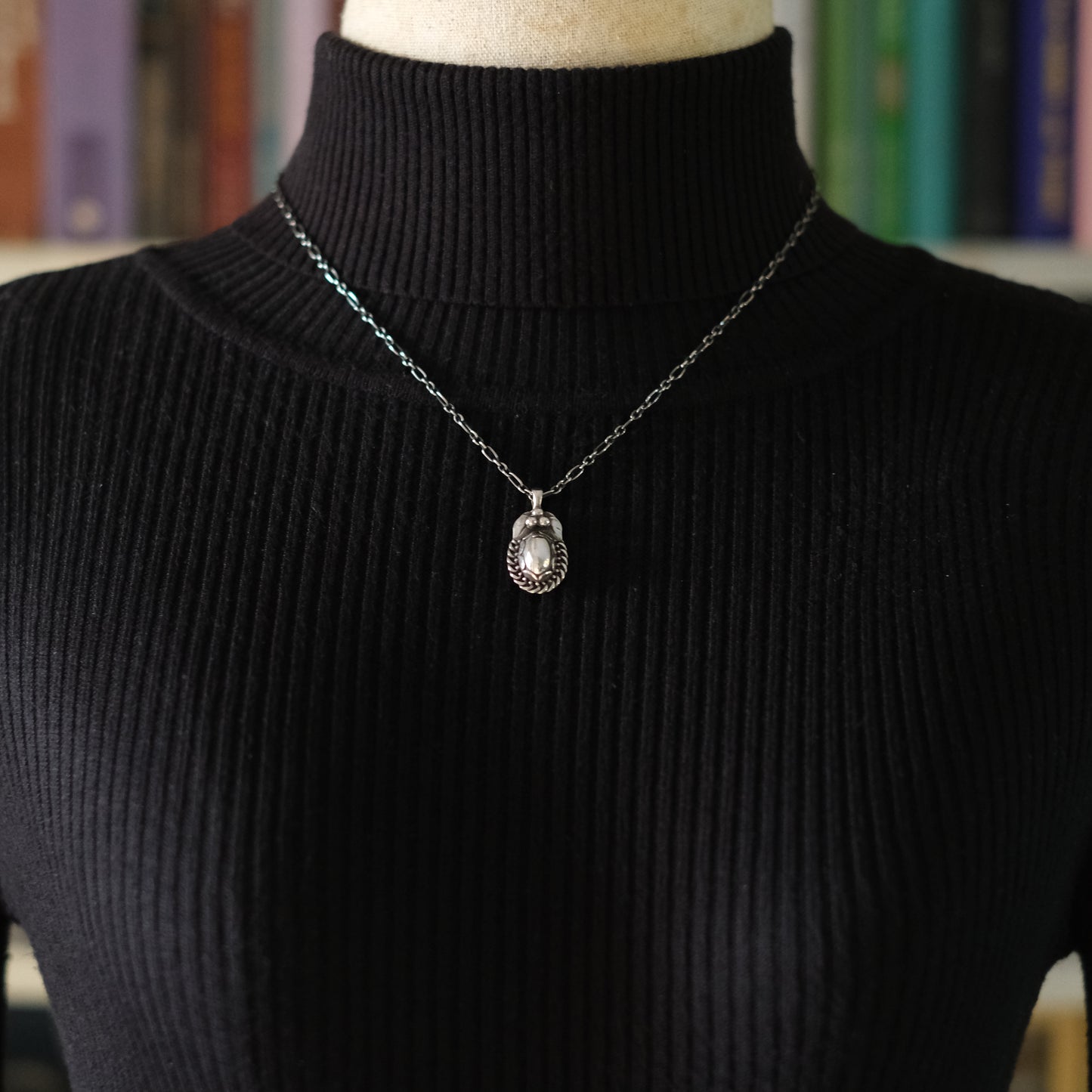 Vintage Georg Jensen 925 Sterling Silver Pendant Necklace – Denmark, 1992