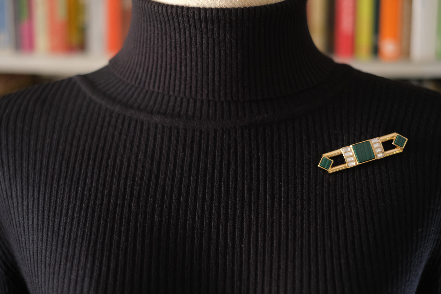 Vintage Elizabeth Koller Bar Brooch – Austrian Art Deco Revival