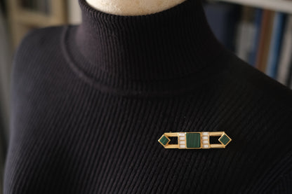 Vintage Elizabeth Koller Bar Brooch – Austrian Art Deco Revival