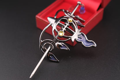 🎃 Pokémon Center 2022 Pokémon Accessory Series Hair Kanzashi – Chandelure Inspired