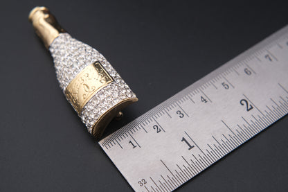 Carolee Crystal Champagne Bottle Limited Edition 2000 Brooch