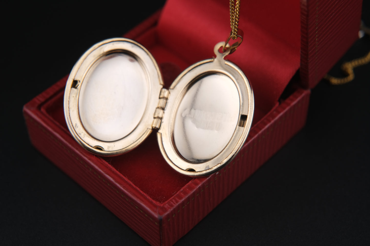 Vintage Michaela Frey Wien Enamel Peacock Locket Pendant Necklace – Blue & White Enamel, Gold Tone