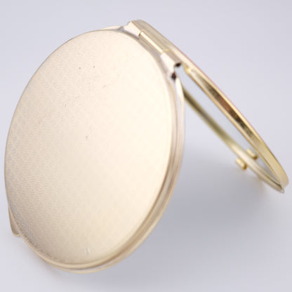 Vintage Lanvin Parfums Red Enamel Compact Mirror – Gold Tone, 1980s