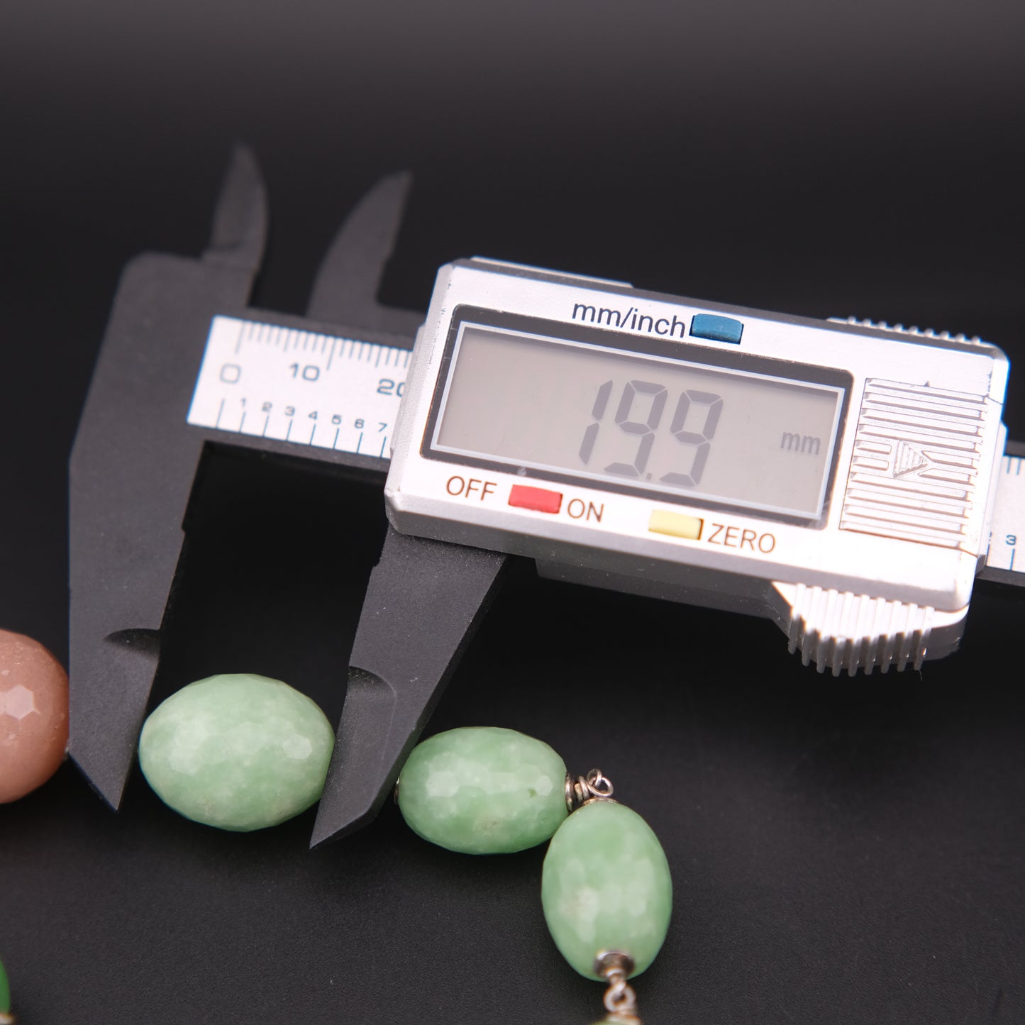 Vintage Sterling Silver Beaded Necklace with Murano Glass, Aventurine & Peach Quartz